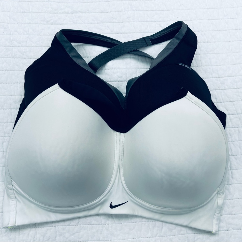 Nike Black and White Sports Bra